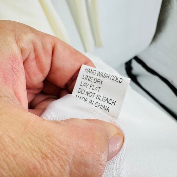 Unique Vintage Plus Size 1950s Ivory Delores Swing Dress with Sleeves - Picture 10 of 12